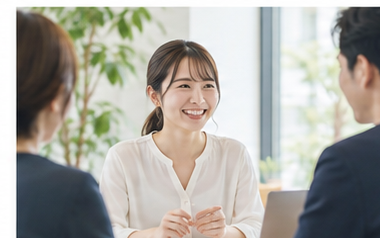 社員取材の様子